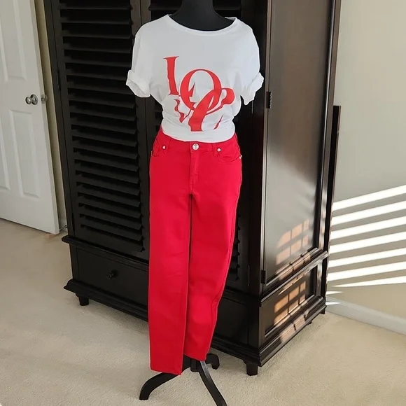 Venus Women's Red Skinny Jeans - Picture 2 of 6